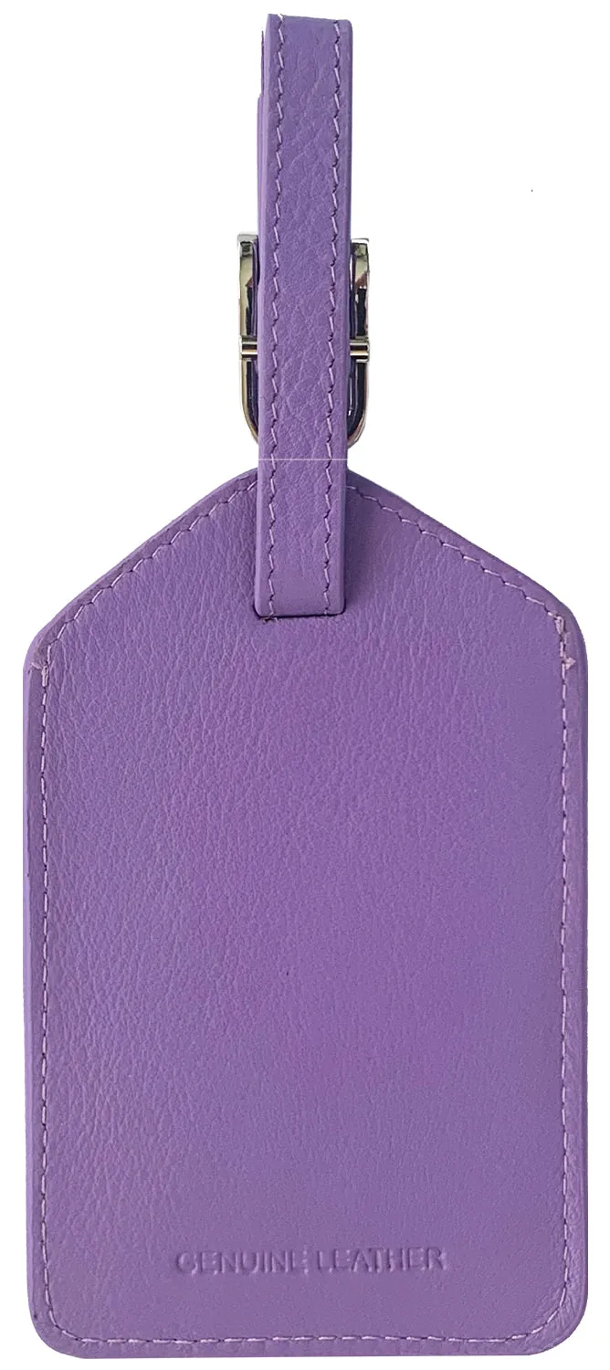 Personalized Monogrammed Leather Luggage Tags - 3 Pack