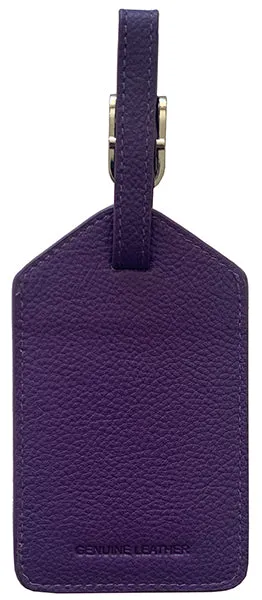 Personalized Monogrammed Leather Luggage Tags - 3 Pack