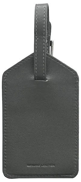 Personalized Monogrammed Leather Luggage Tags - 3 Pack