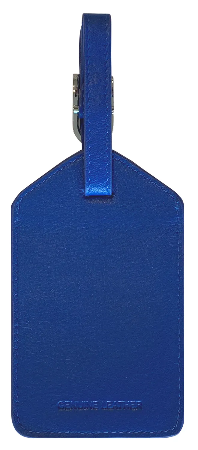 Personalized Monogrammed Leather Luggage Tags - 3 Pack