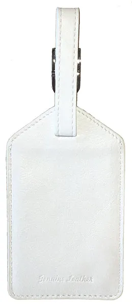 Personalized Monogrammed Leather Luggage Tags - 3 Pack