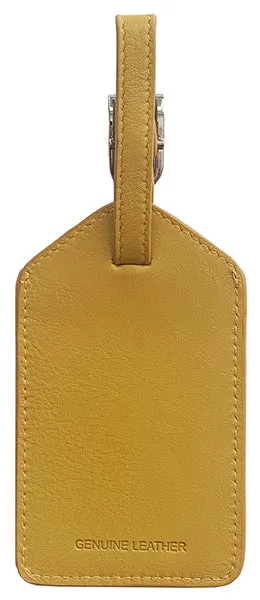 Personalized Monogrammed Leather Luggage Tags - 3 Pack