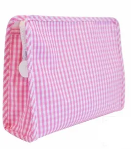 Pink Gingham Medium Square Traveler