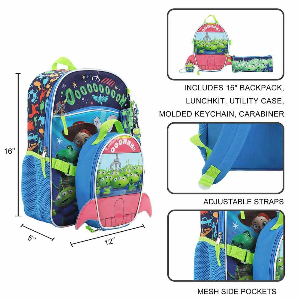 Pixar Toy Story Rocket Claw 5 pc Youth Backpack Set