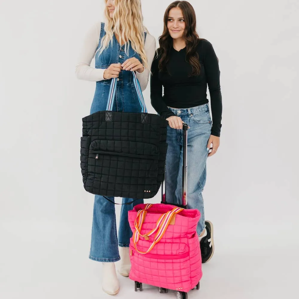 Quilted Tote Roller Bag