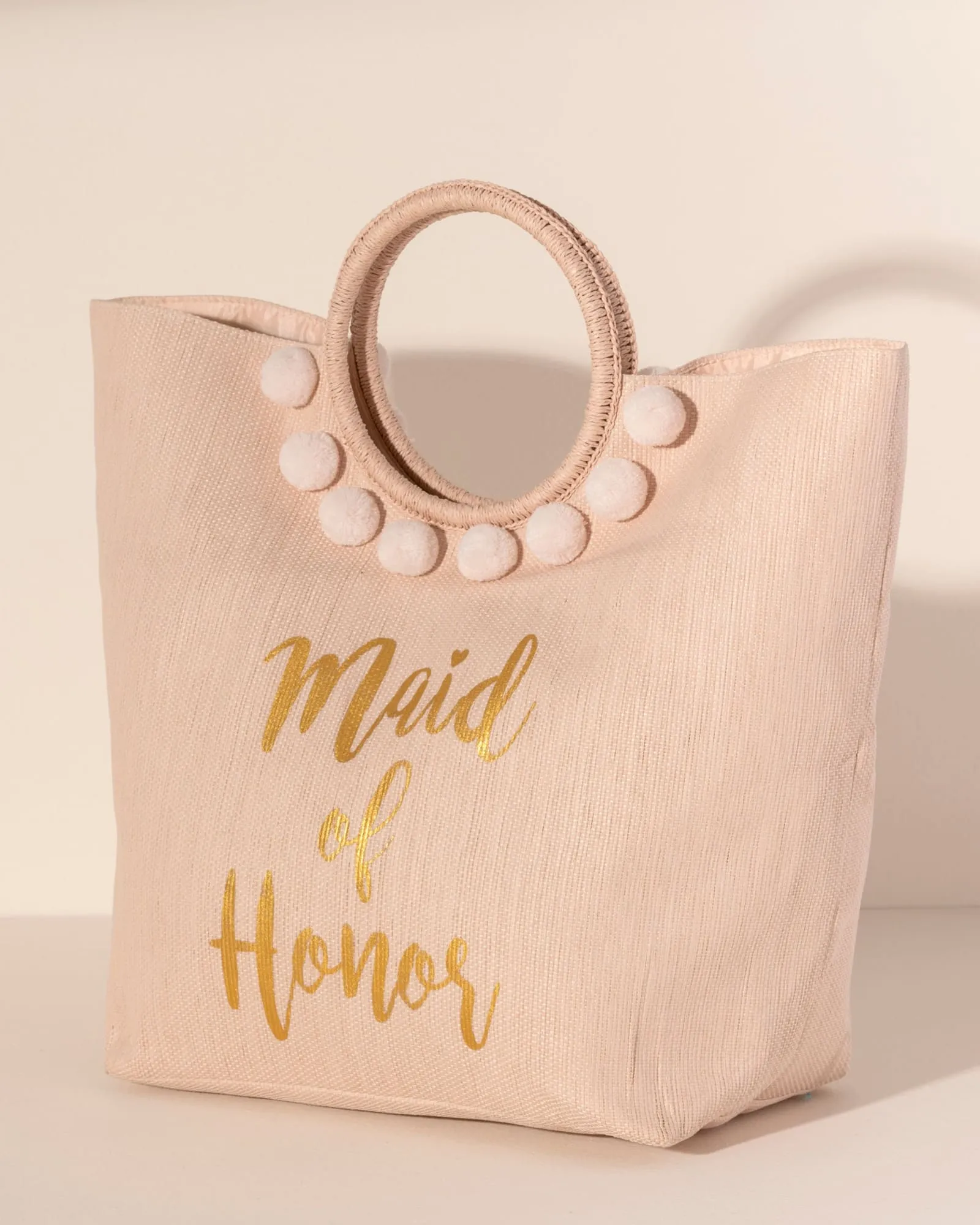 "Maid Of Honor" Bridal Tote | Blush