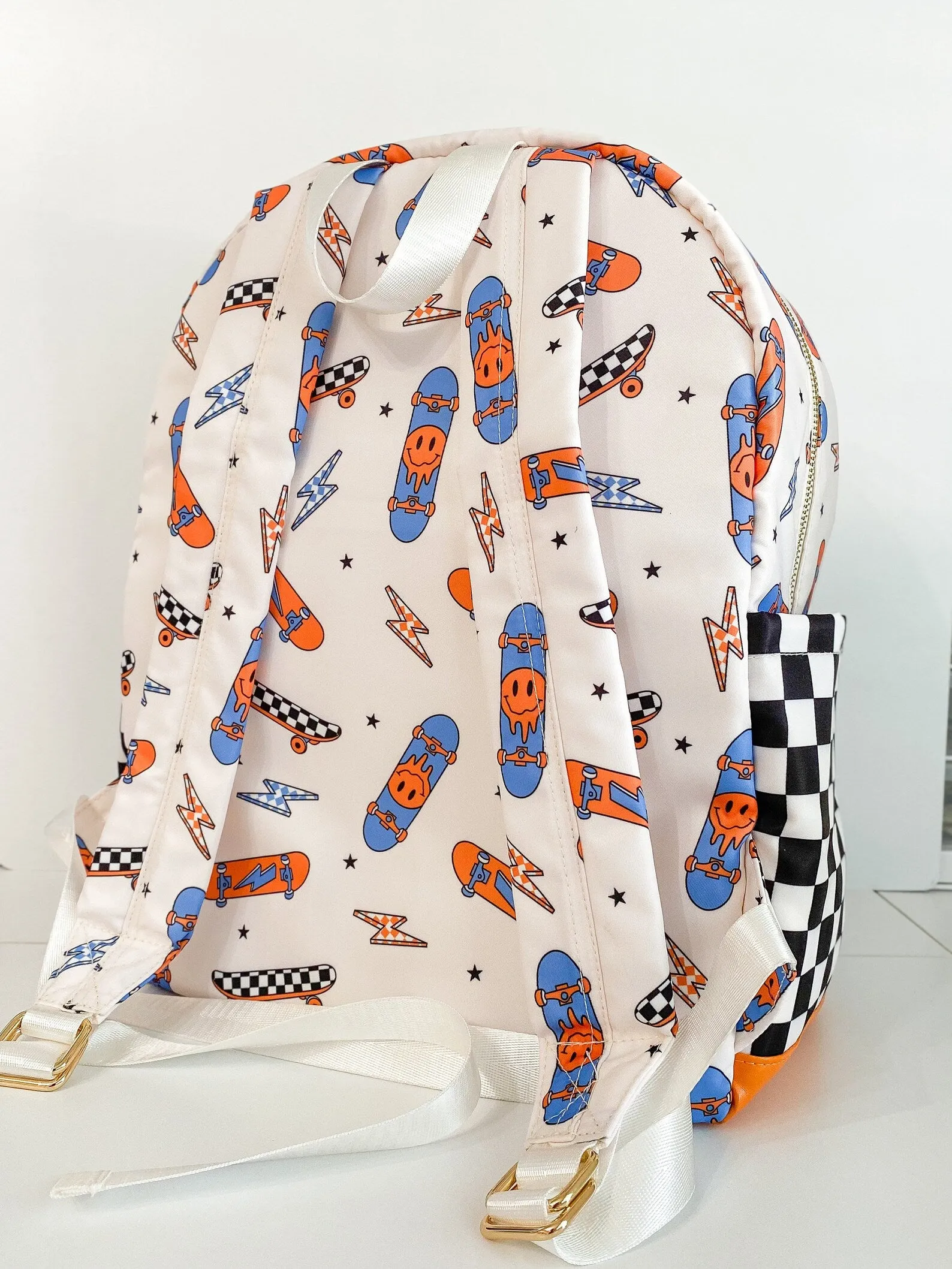 Retro Skateboard Backpack for Boys