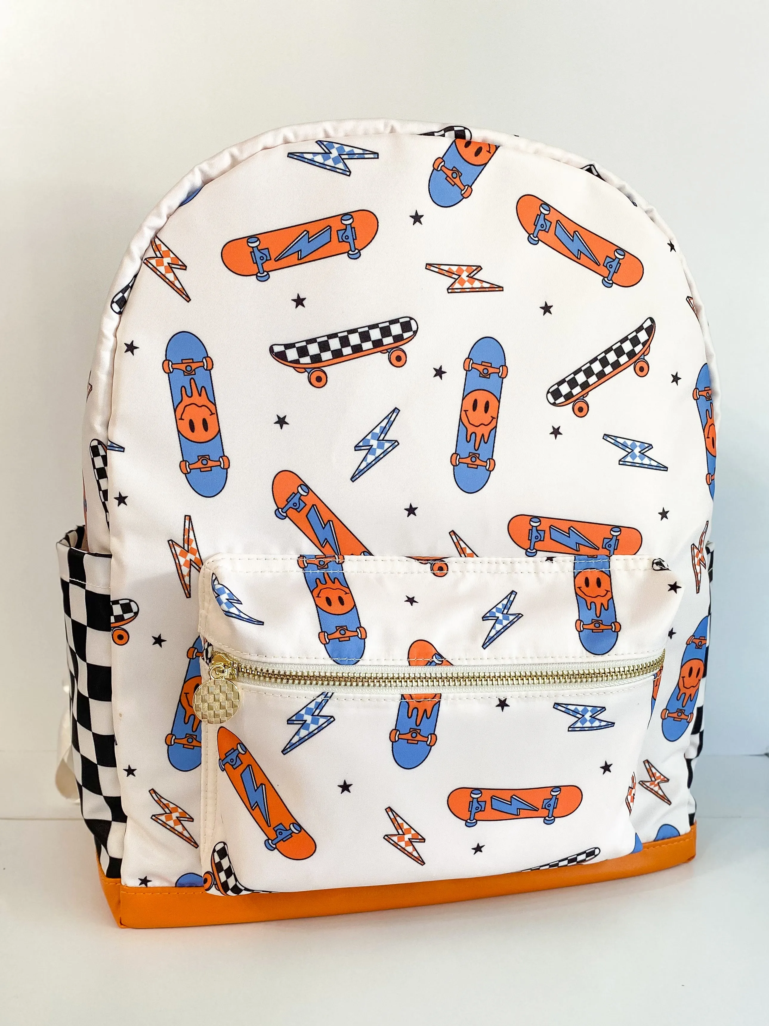 Retro Skateboard Backpack for Boys