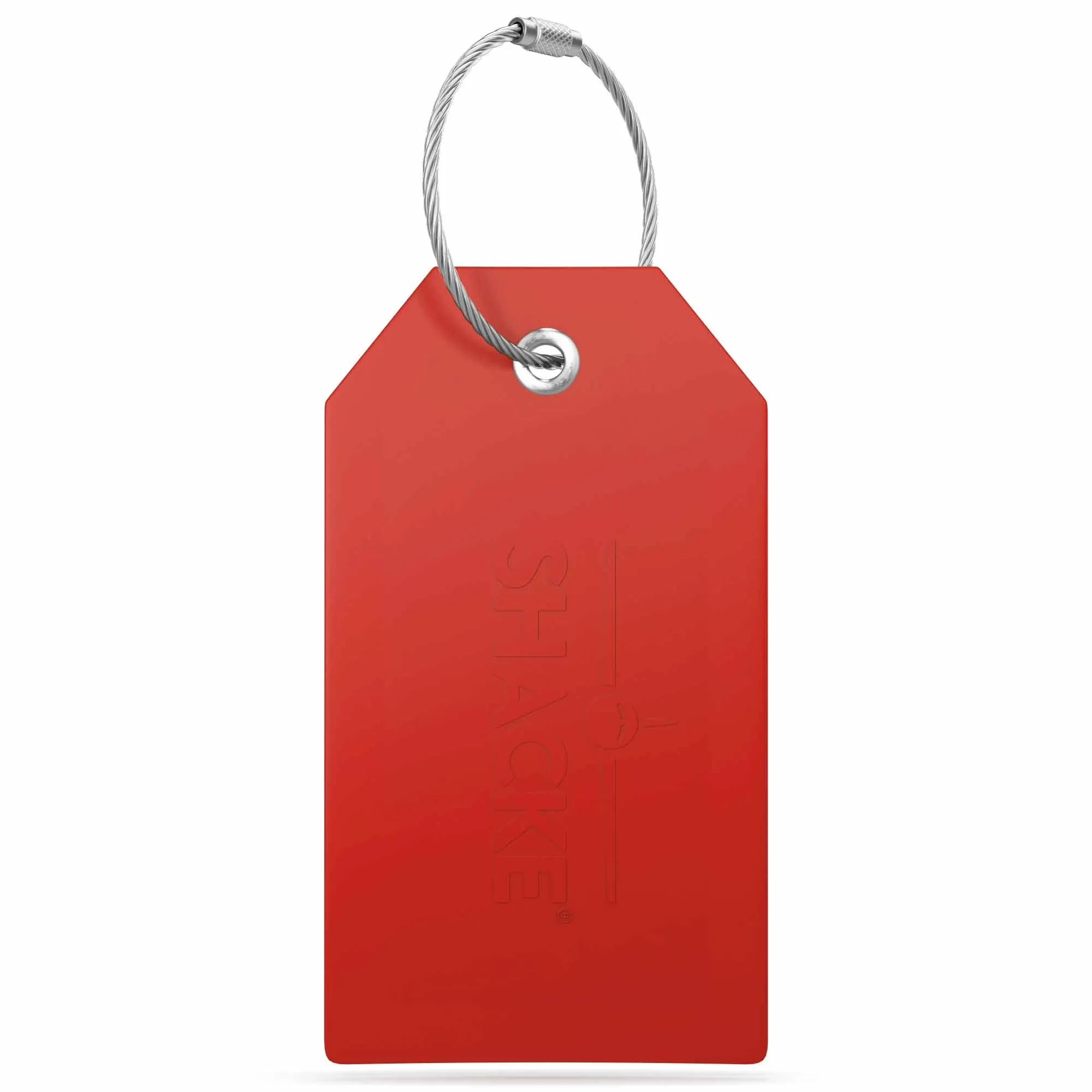 Shacke Luggage Tags with Full Back Privacy Cover w/Steel Loops - Set of 2