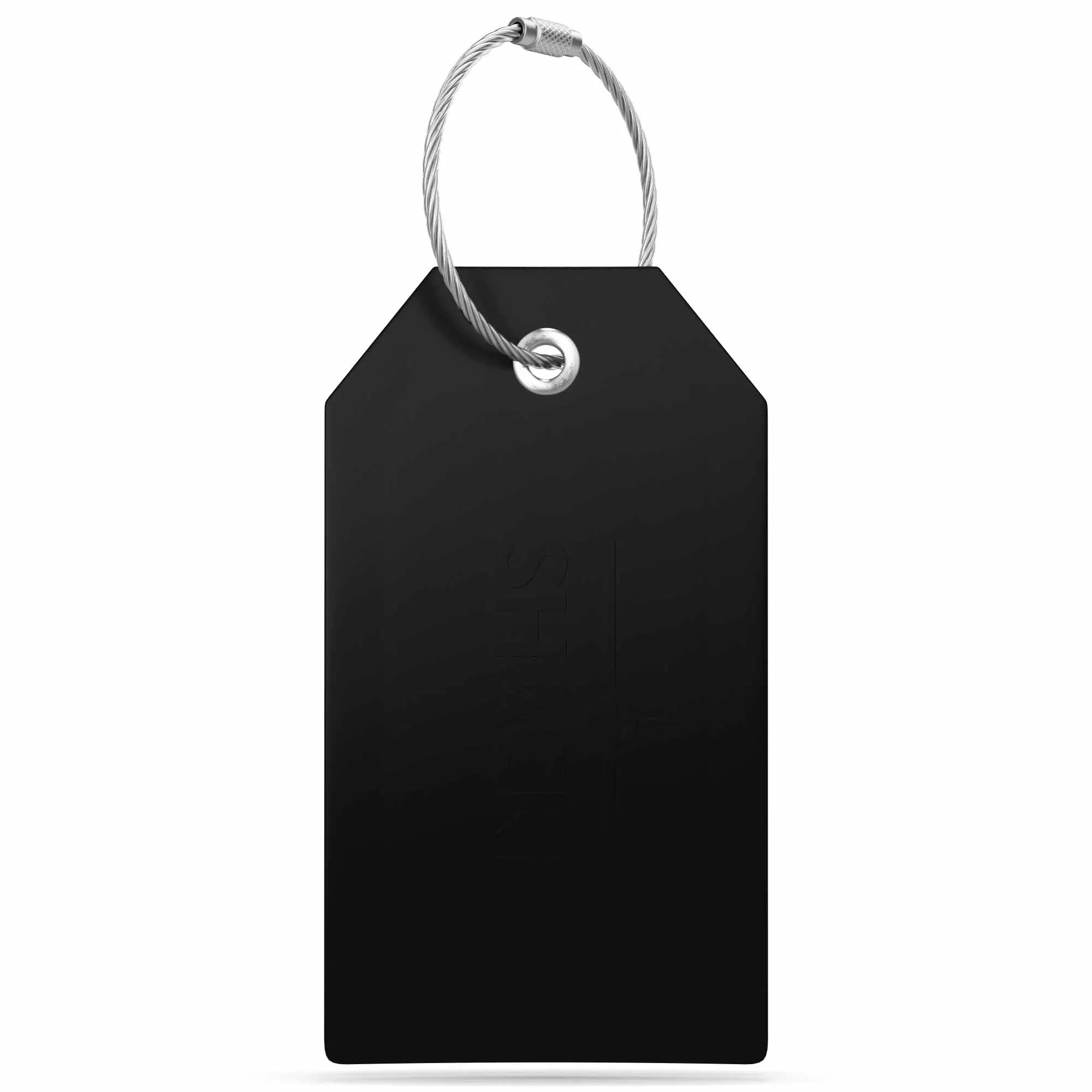 Shacke Luggage Tags with Full Back Privacy Cover w/Steel Loops - Set of 2