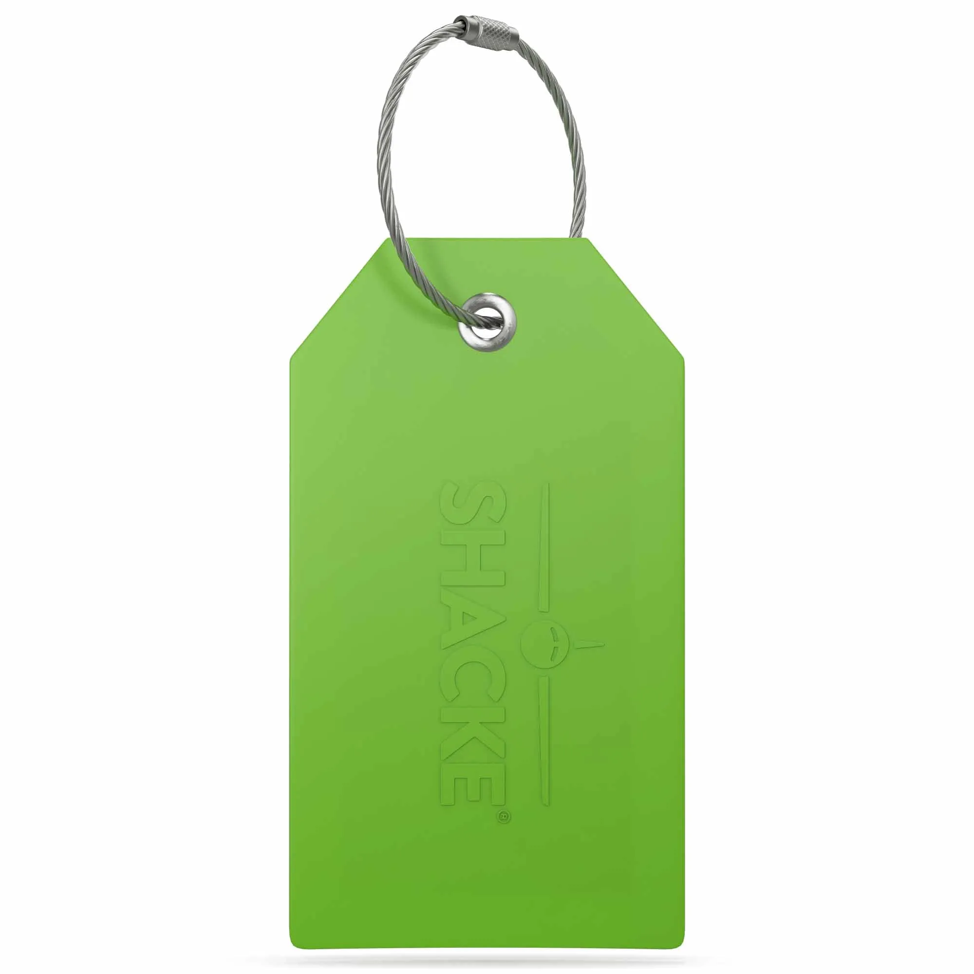 Shacke Luggage Tags with Full Back Privacy Cover w/Steel Loops - Set of 2