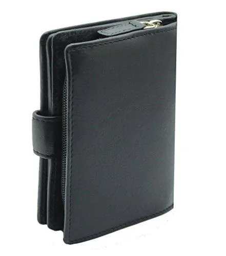 STARHIDE Ladies Genuine Leather Clutch Wallet with Side Zipped Coin Pouch 5525