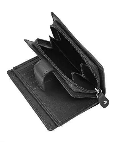 STARHIDE Ladies Genuine Leather Clutch Wallet with Side Zipped Coin Pouch 5525