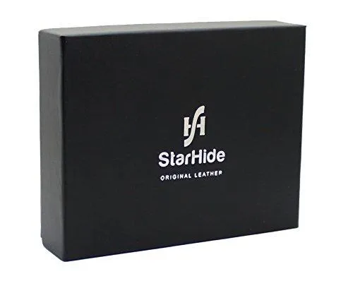 STARHIDE Ladies Genuine Leather Clutch Wallet with Side Zipped Coin Pouch 5525