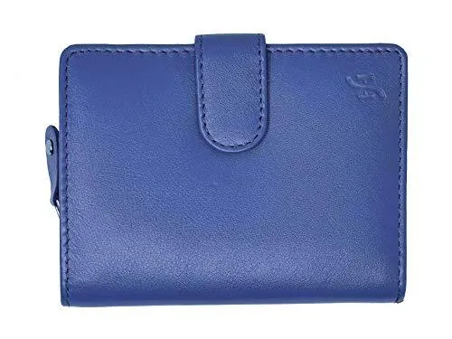 STARHIDE Ladies Genuine Leather Clutch Wallet with Side Zipped Coin Pouch 5525