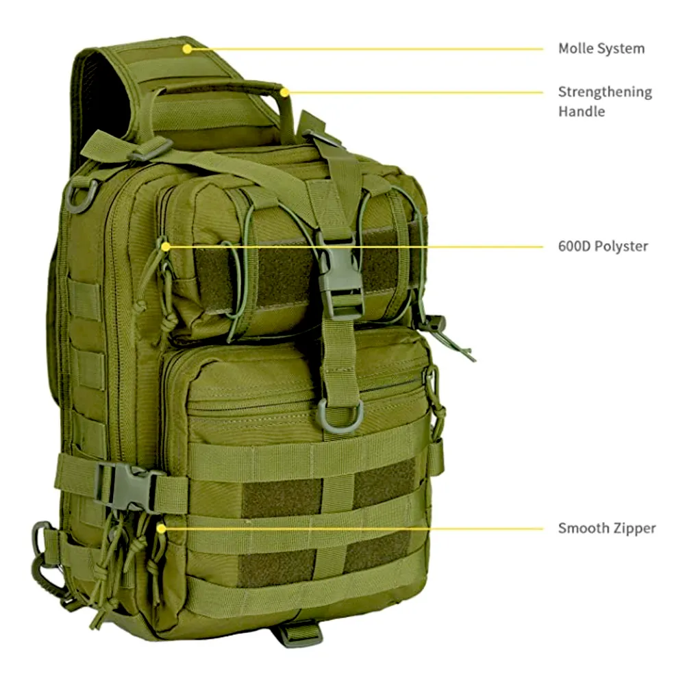 Tactical Medium Shoulder Sling Range Camping Backpack