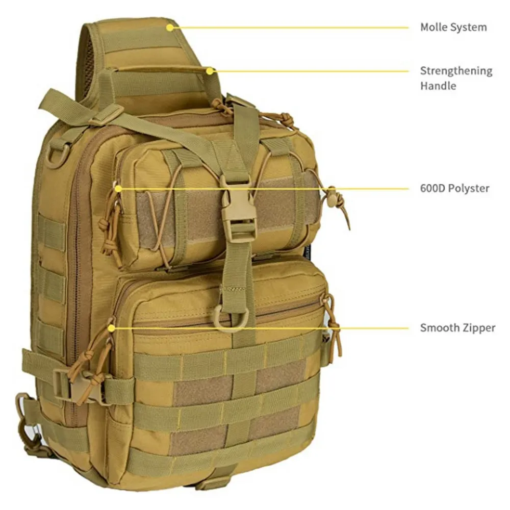 Tactical Medium Shoulder Sling Range Camping Backpack