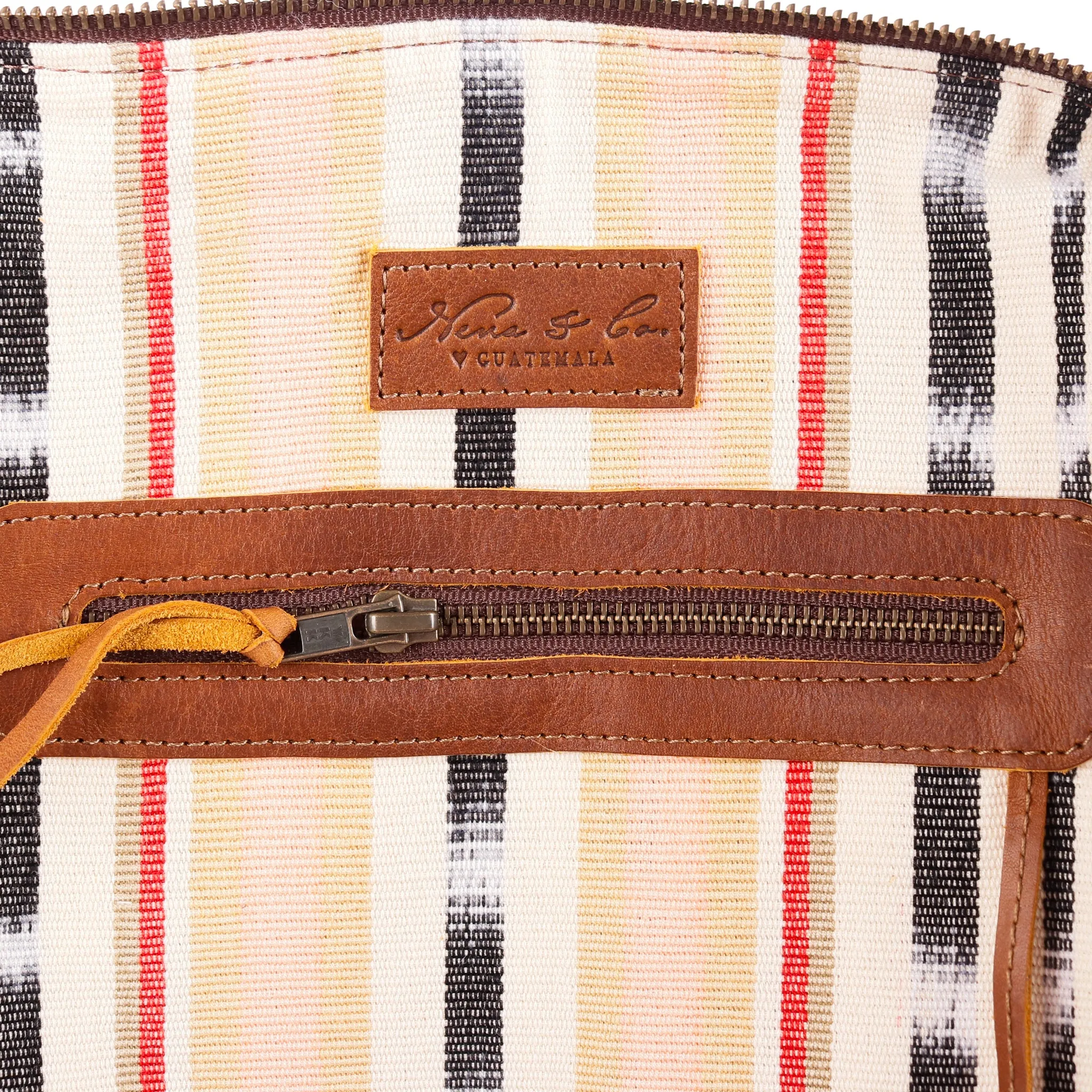 THE MEDIUM PERFECT BAG - OOAK HUIPIL - CAFE - NO. 12725