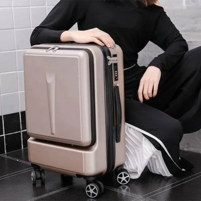 Travel tale Can board front computer bag High quality business 20"  24"Rolling Luggage Spinner brand Travel Suitcase