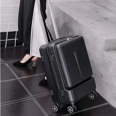 Travel tale Can board front computer bag High quality business 20"  24"Rolling Luggage Spinner brand Travel Suitcase