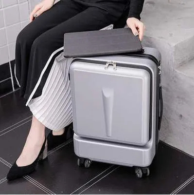 Travel tale Can board front computer bag High quality business 20"  24"Rolling Luggage Spinner brand Travel Suitcase