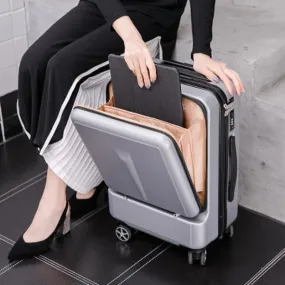 Travel tale Can board front computer bag High quality business 20"  24"Rolling Luggage Spinner brand Travel Suitcase