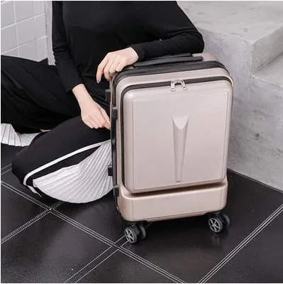Travel tale Can board front computer bag High quality business 20"  24"Rolling Luggage Spinner brand Travel Suitcase