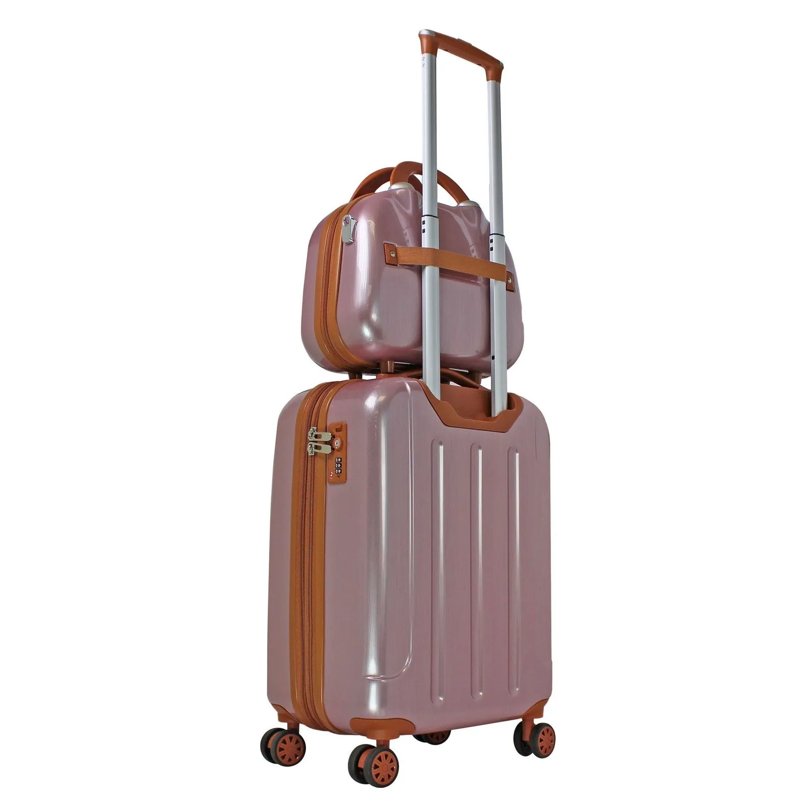 World Traveler Classique Lightweight Spinner 2-Piece Luggage Set - Rose Gold