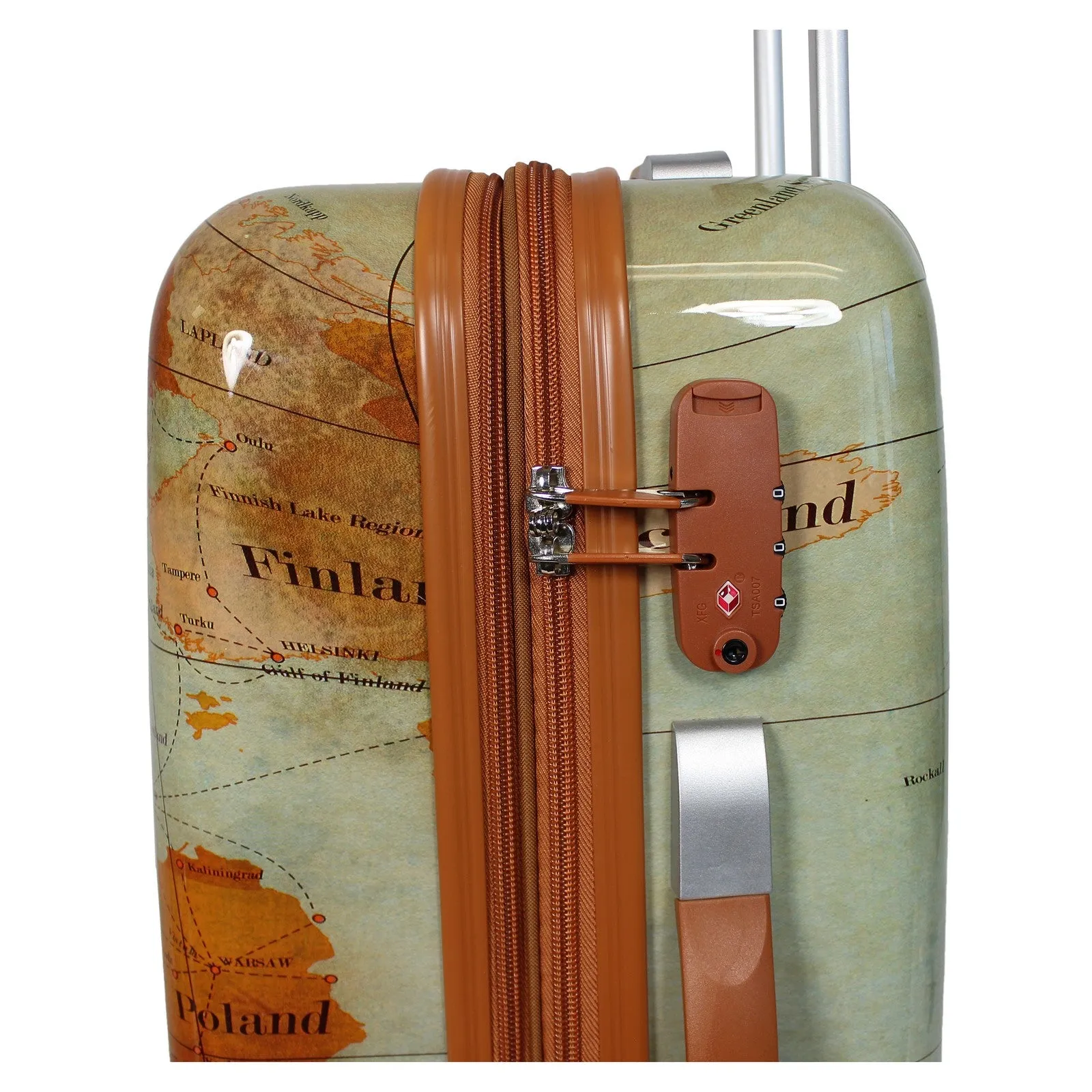 World Traveler Europe 2-Piece Carry-On Spinner Luggage Set with TSA Lock