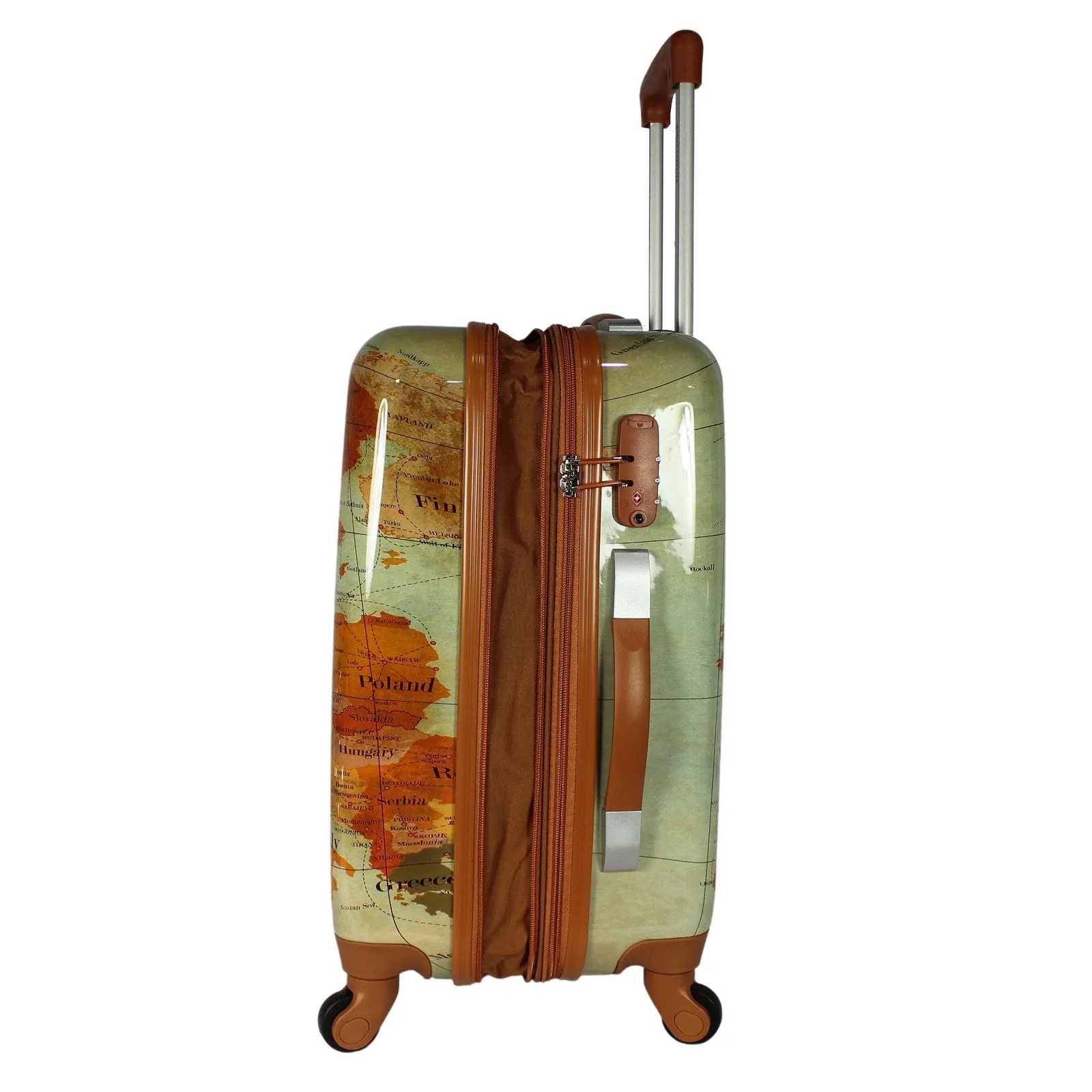 World Traveler Europe 3-Piece Expandable Spinner Luggage Set with TSA Lock